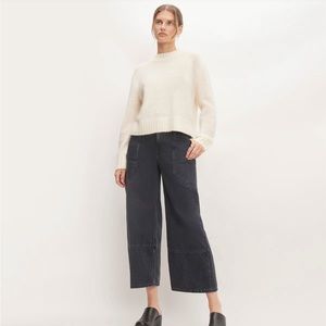 NWT Everlane Alpaca Cropped Sweater (Snow color, size M)